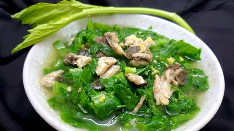 Món Cá Rô Nấu Canh Cải Xanh