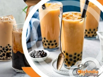 Cách làm trà sữa socola trân châu đen dai ngon sần sật - Món Ngon