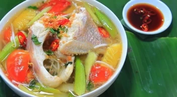 Cách nấu canh chua cá điêu hồng rau muống - Món Ngon