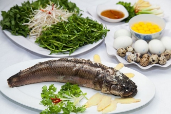 Cách nấu món cháo cá lóc rau đắng