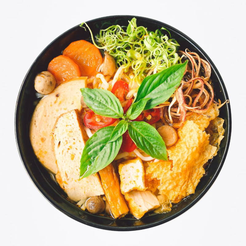 Cách nấu món bún bò chay